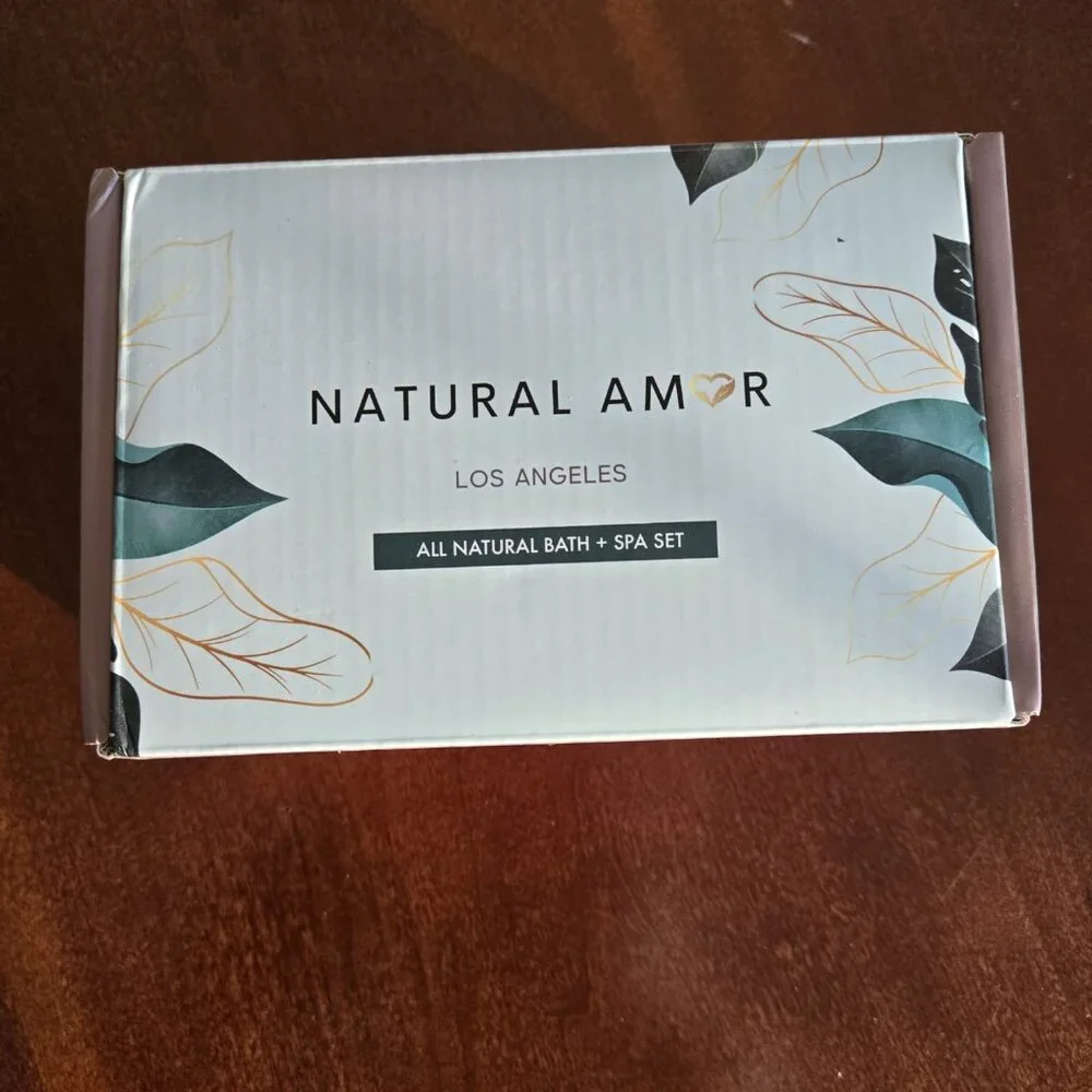 Natural Amor Handmade Spa Gift Set, Relaxing 5pcs Self Handmade Skin Care Sets G